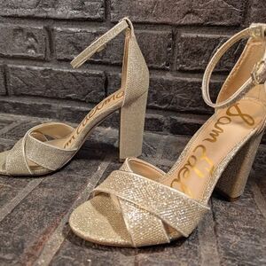 Sam Edelman Gold Heel Sandals size 6.5